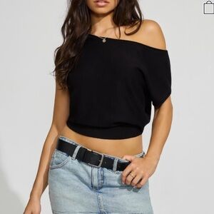 Garage off the shoulder sweater